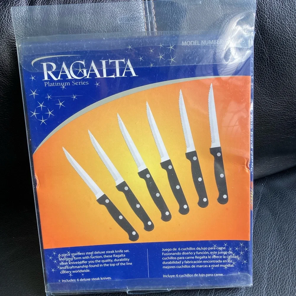 Ragalta Platinum Series 6 Piece Stainless Steel Deluxe Steak Knife Set